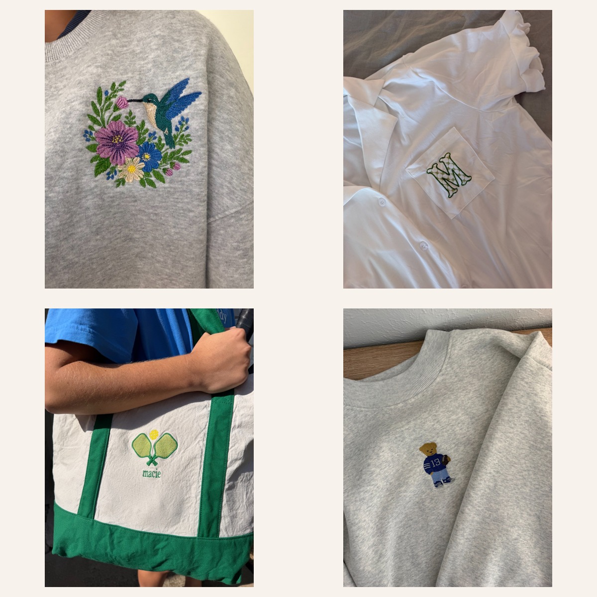 Custom embroidered designs